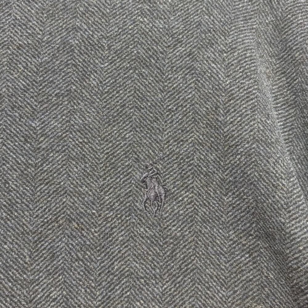 Polo Ralph Lauren Quarter Zip Pullover Sweater Mens XL Navy Blue Heathered - Picture 2 of 8